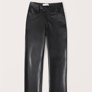 Abercrombie & Fitch Vegan Leather Black Pants